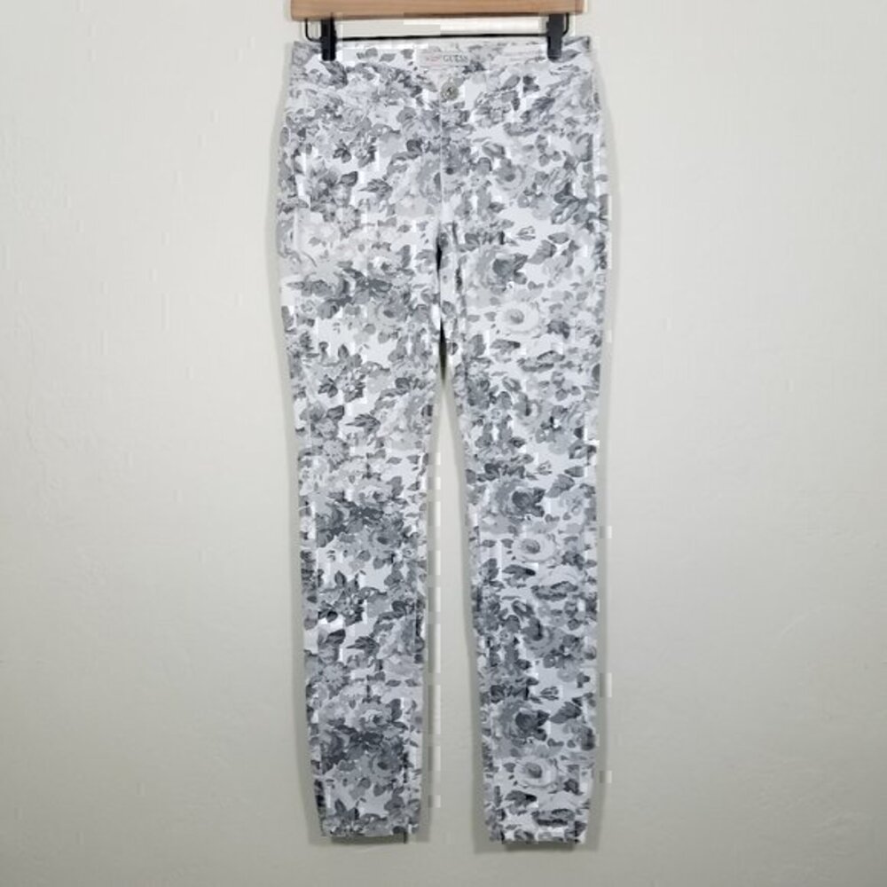 Guess Floral Sienna Curvy Fit Medium Rise Curvy Skinny 26